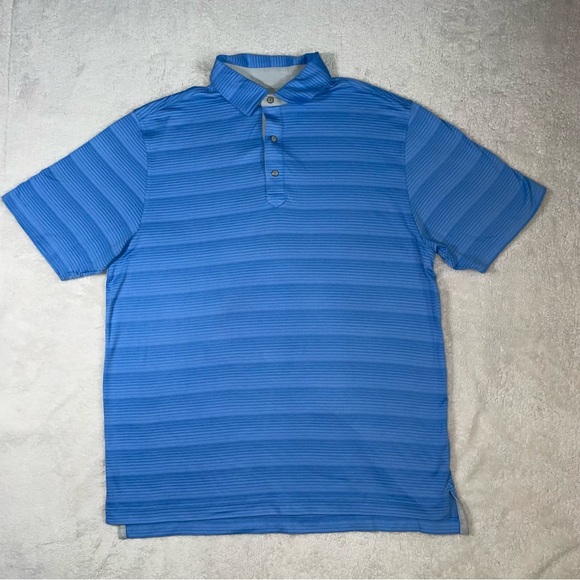 Bobby Jones eFX Performance Cotton Frame Stripe Short Sleeve Polo Shirt Size L - Picture 1 of 12